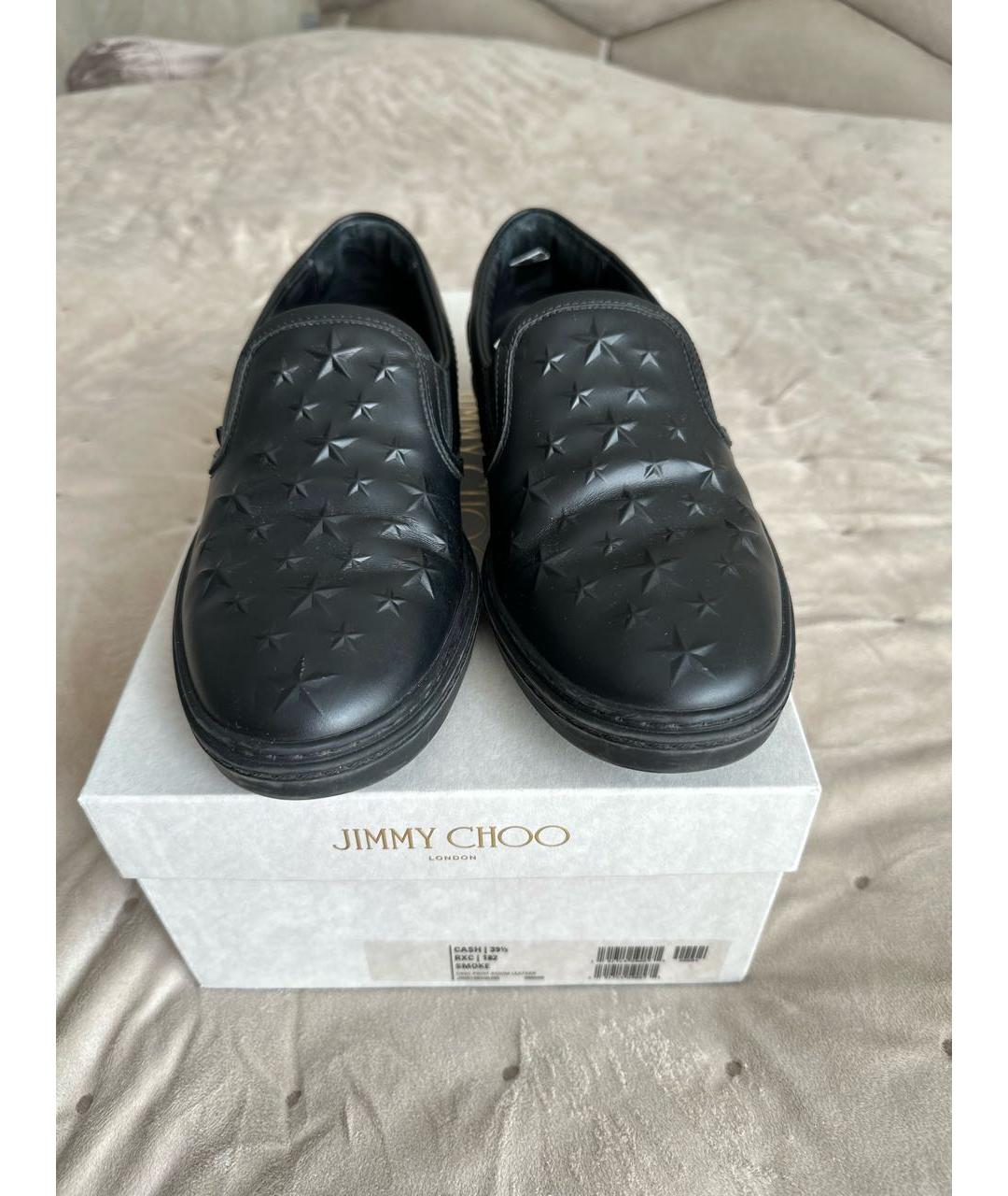 JIMMY CHOO Черные кожаные лоферы, фото 2