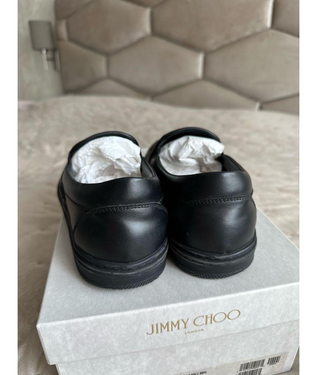 JIMMY CHOO Черные кожаные лоферы, фото 4