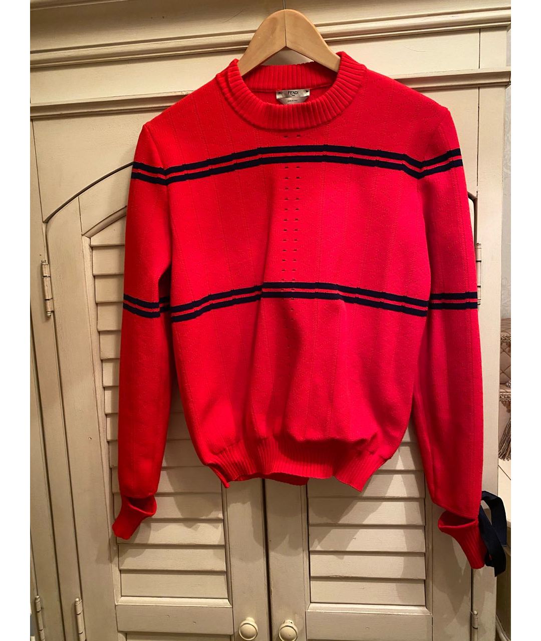 FENDI Красный вискозный джемпер / свитер, фото 5