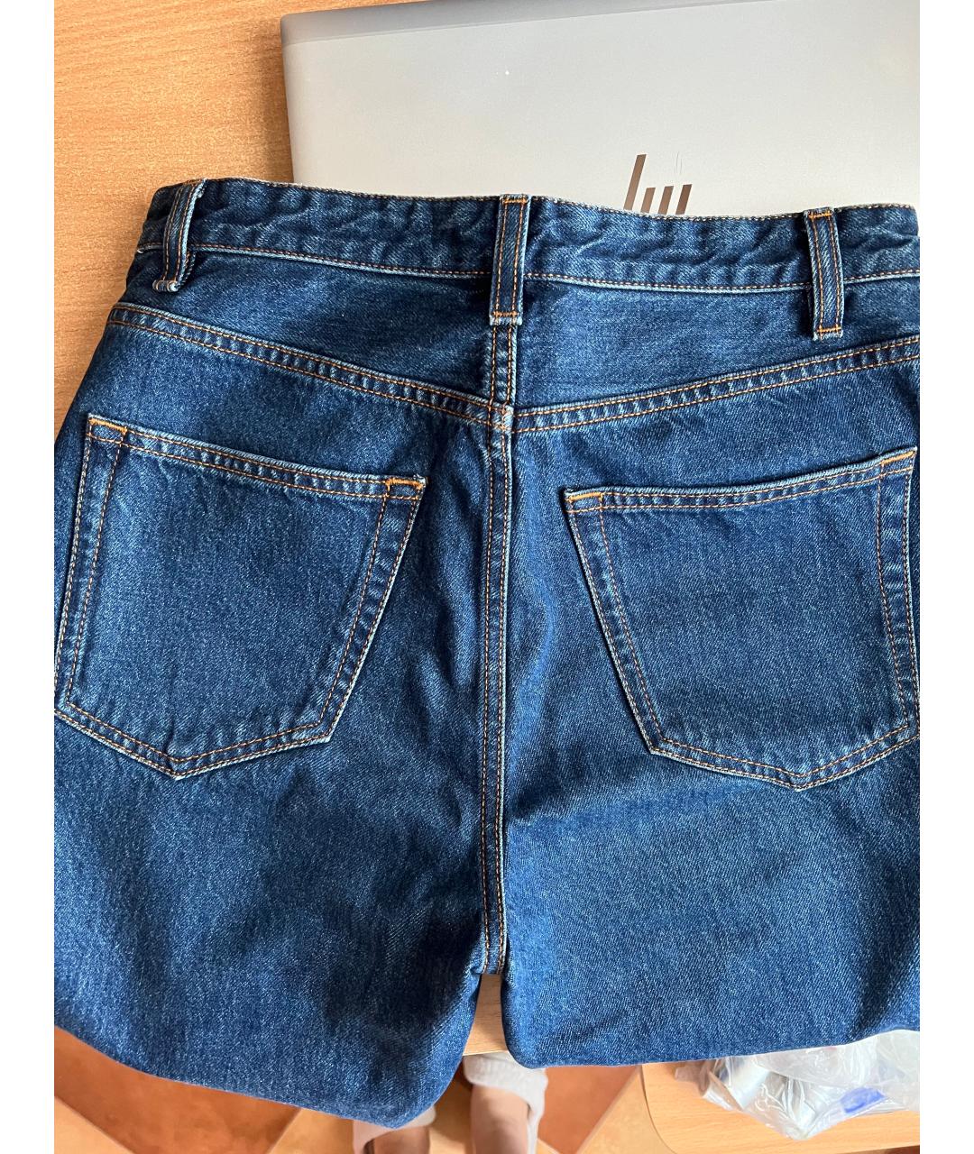 THE ROW Синие хлопковые прямые джинсы, фото 7