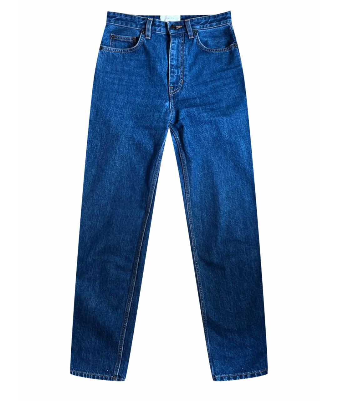 THE ROW Синие хлопковые прямые джинсы, фото 1