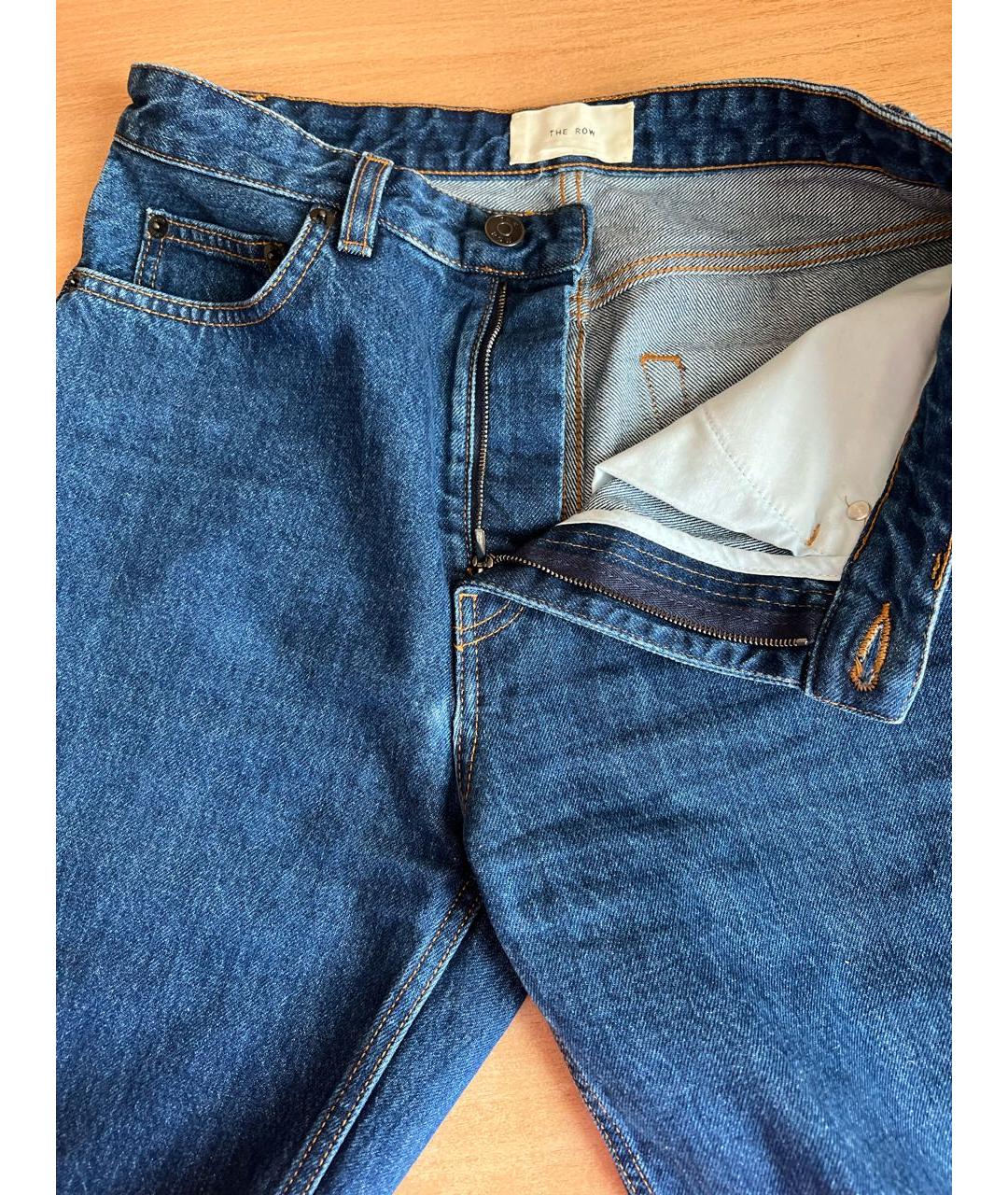 THE ROW Синие хлопковые прямые джинсы, фото 2