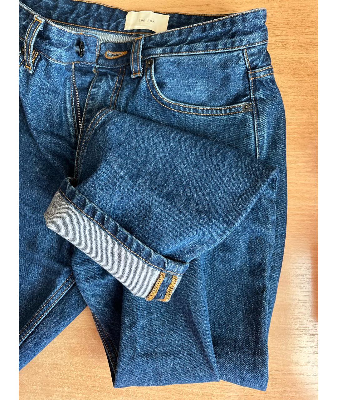 THE ROW Синие хлопковые прямые джинсы, фото 3