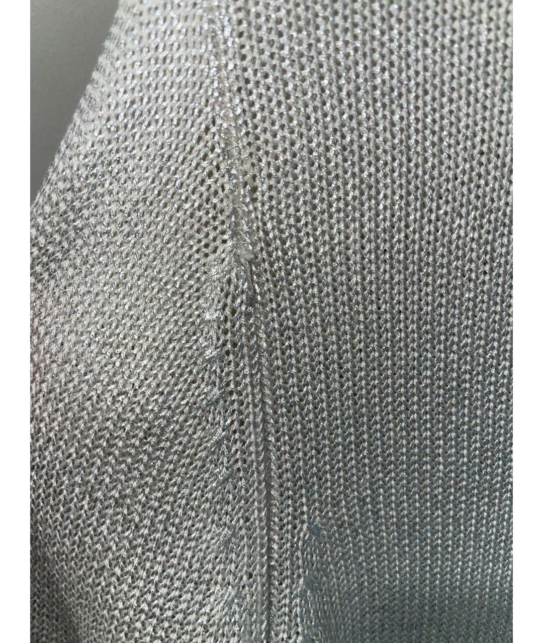 MAJESTIC FILATURES Серебрянный шелковый джемпер / свитер, фото 4