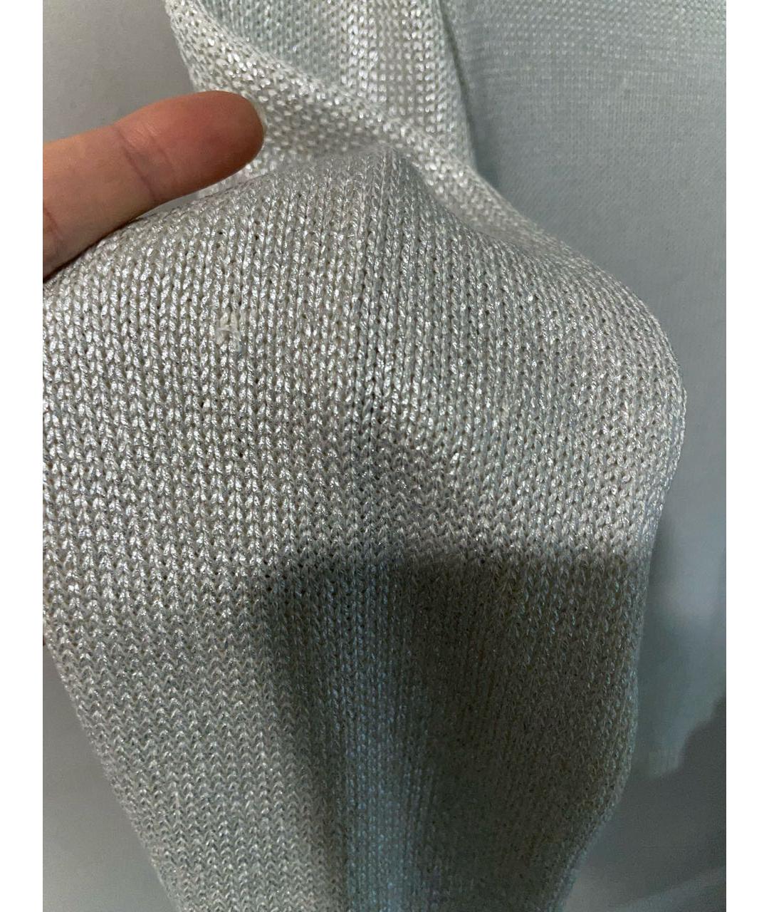 MAJESTIC FILATURES Серебрянный шелковый джемпер / свитер, фото 3