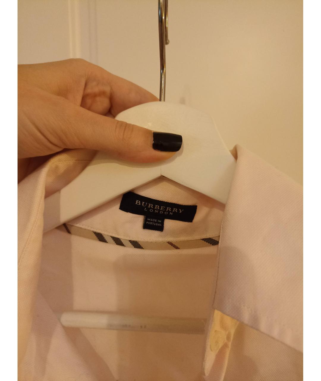 BURBERRY Розовая хлопковая рубашка, фото 3