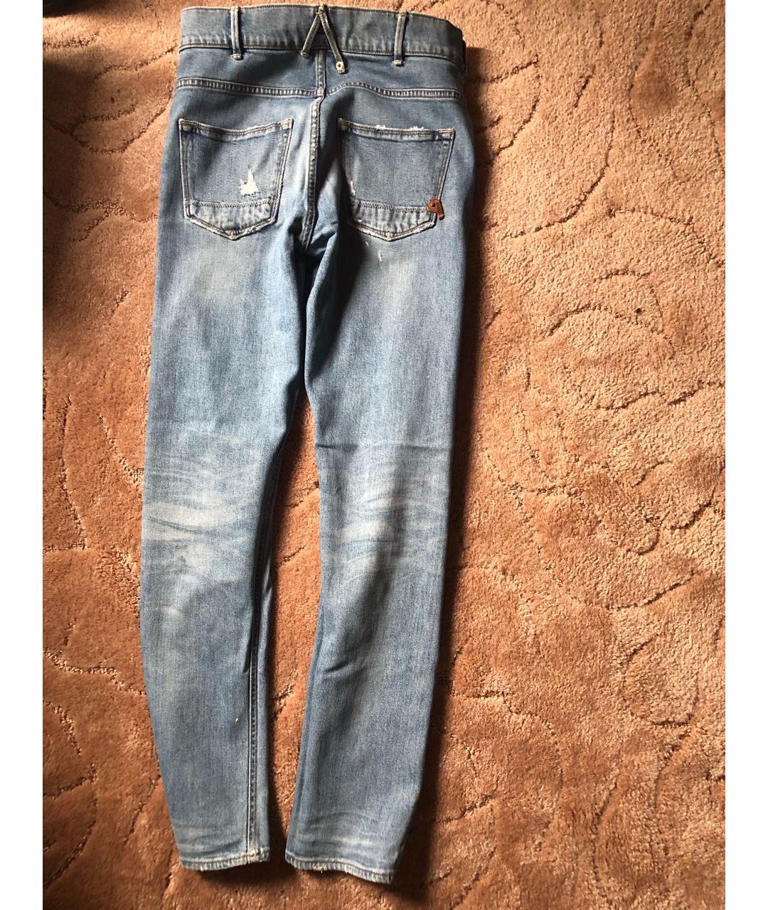 CYCLE Голубые хлопко-полиэстеровые джинсы скинни, фото 2