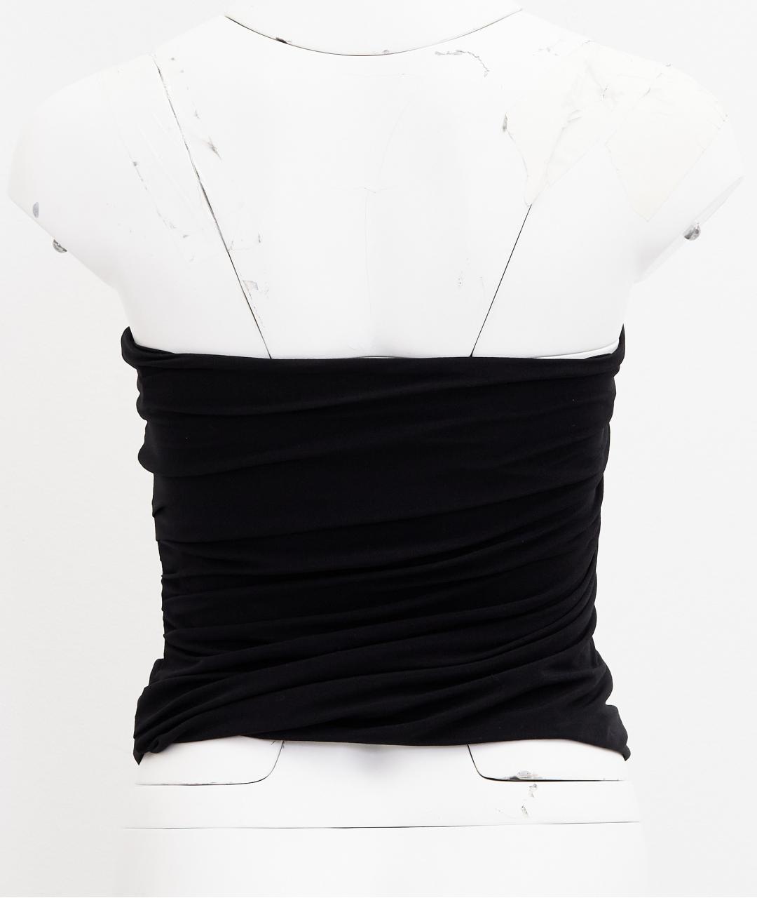 HELMUT LANG Черная полиэстеровая блузы, фото 2