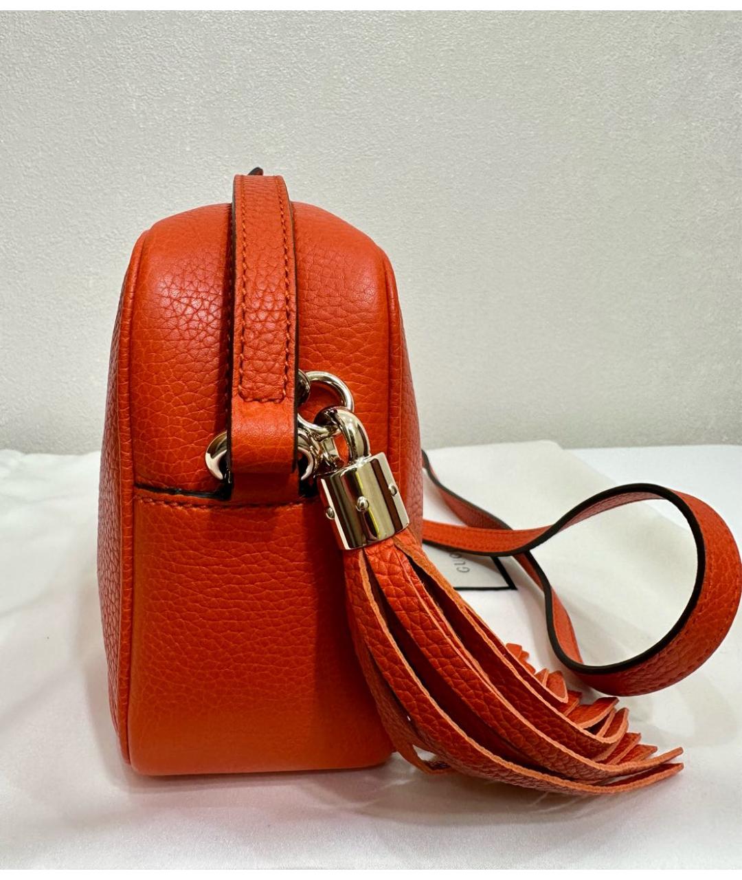 GUCCI Оранжевая кожаная сумка через плечо, фото 7