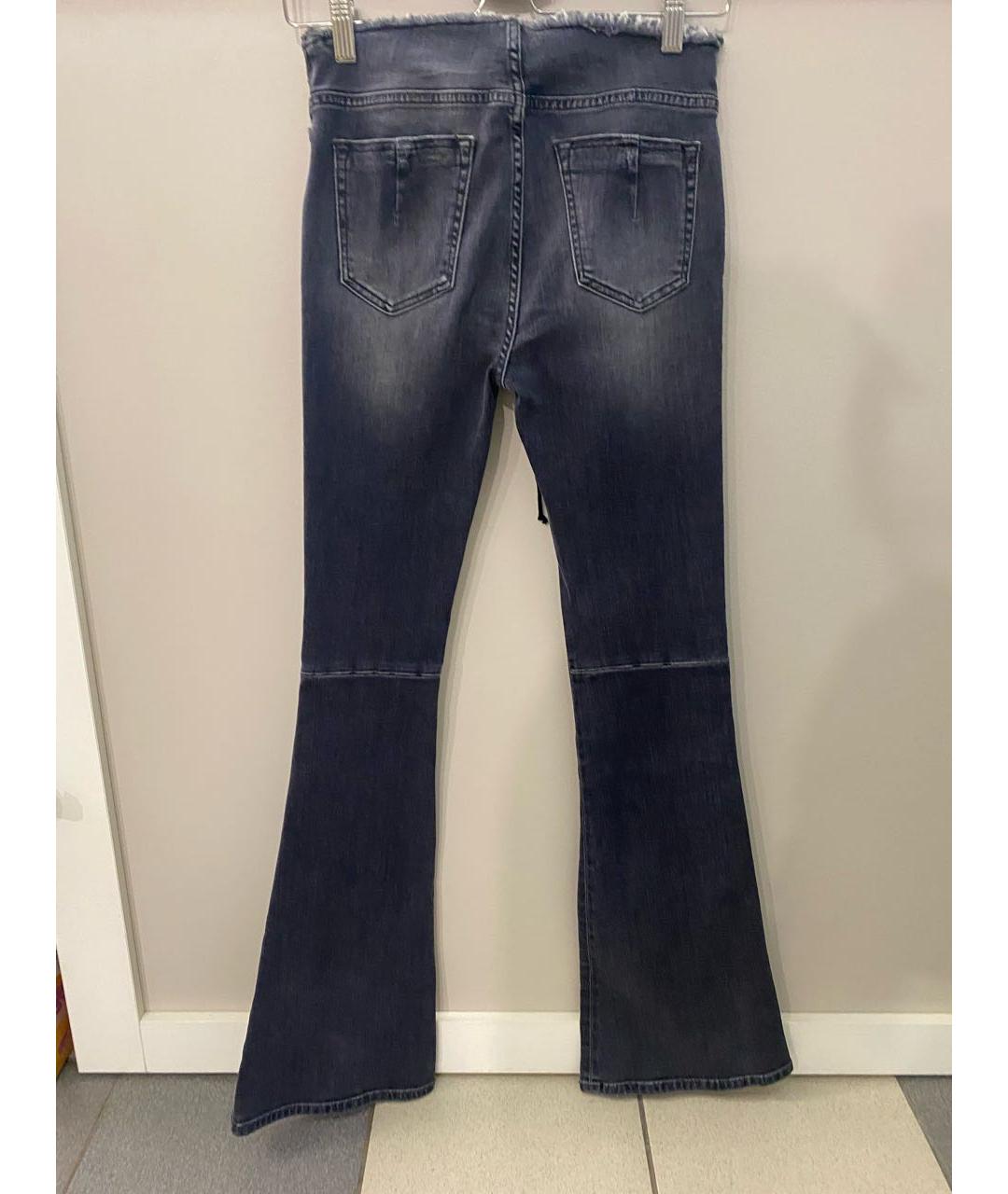 UNRAVEL PROJECT Серые хлопко-эластановые джинсы клеш, фото 2