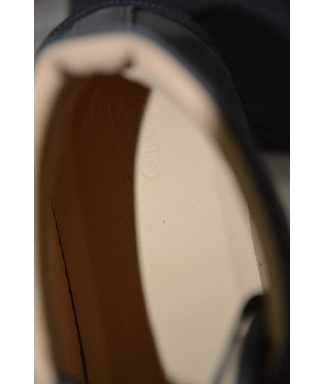 KOIO Антрацитовые кожаные высокие кроссовки / кеды, фото 3
