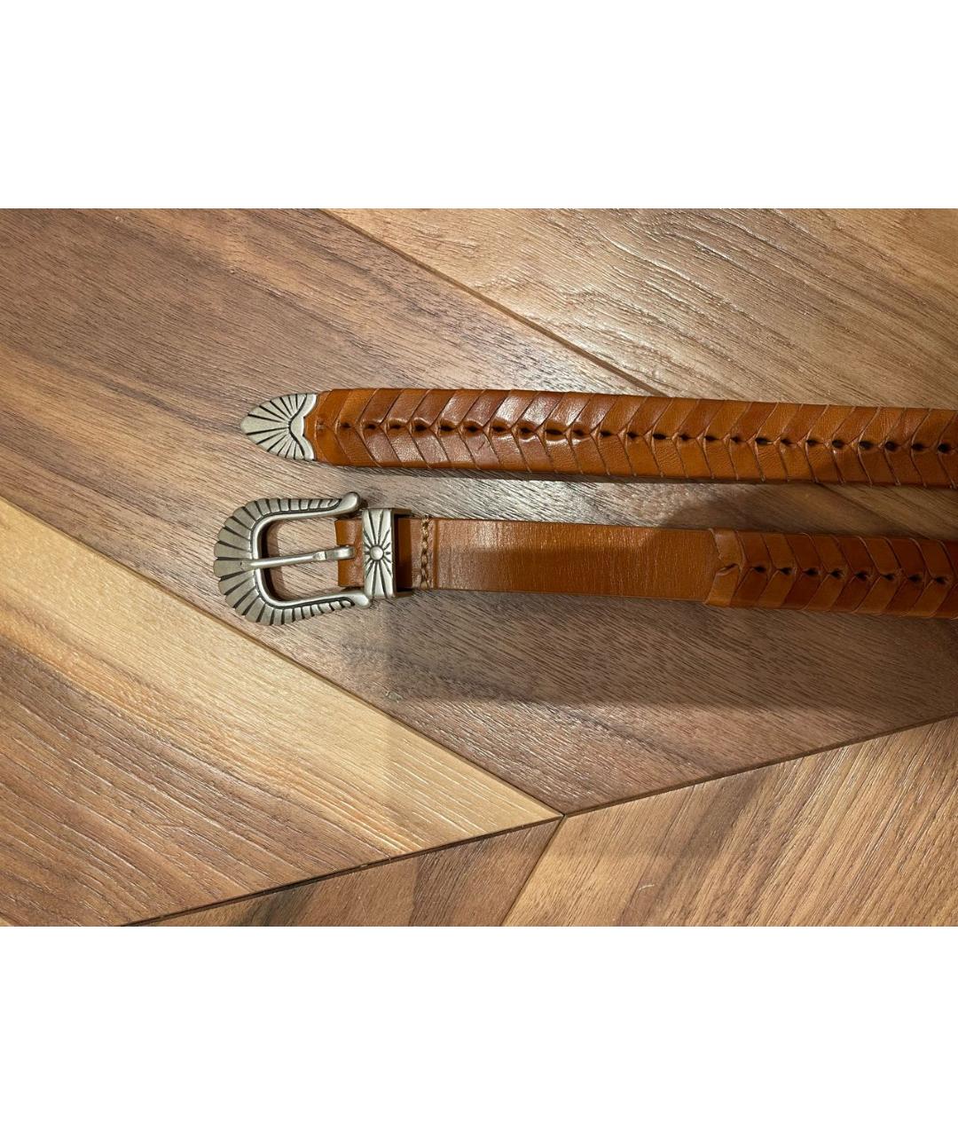 ISABEL MARANT Оранжевый кожаный ремень, фото 2