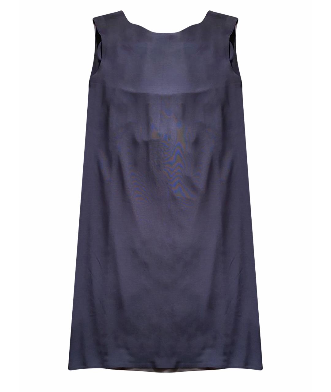 COS Темно-синее вискозное коктейльное платье, фото 1