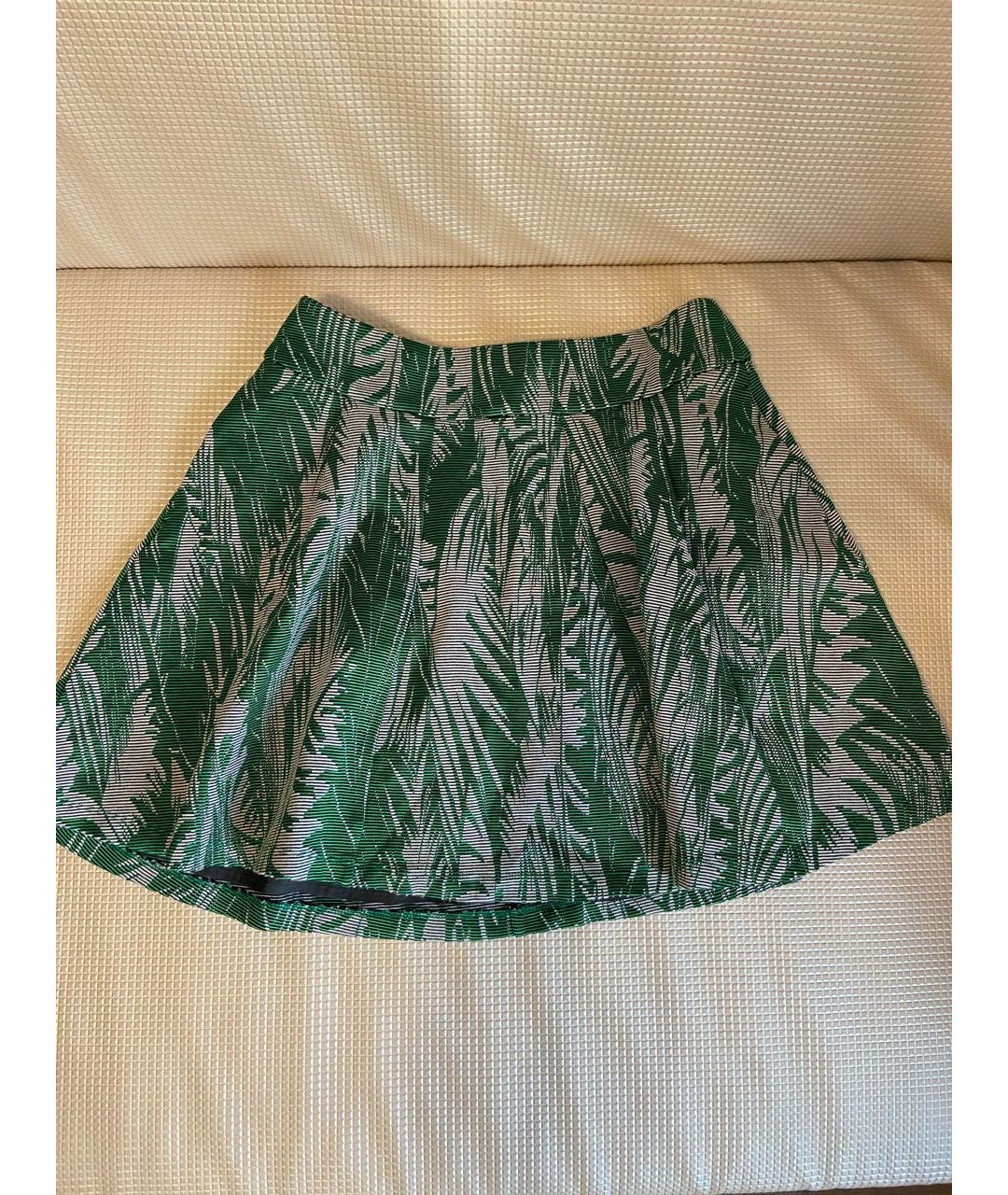 PATRIZIA PEPE Зеленая хлопковая юбка миди, фото 6