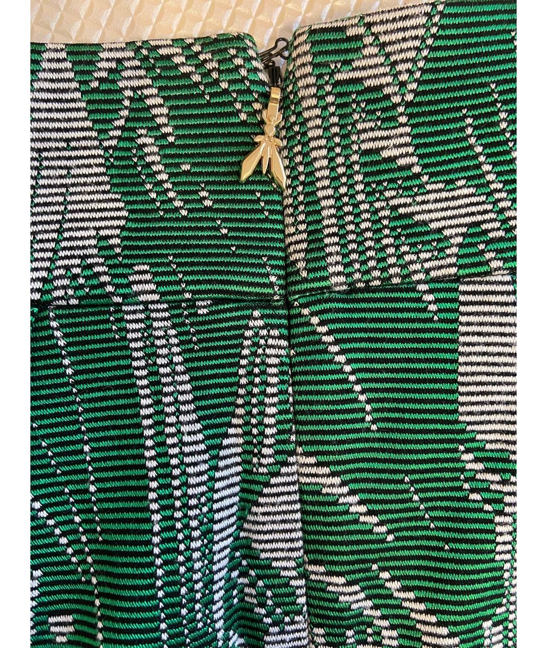 PATRIZIA PEPE Зеленая хлопковая юбка миди, фото 4