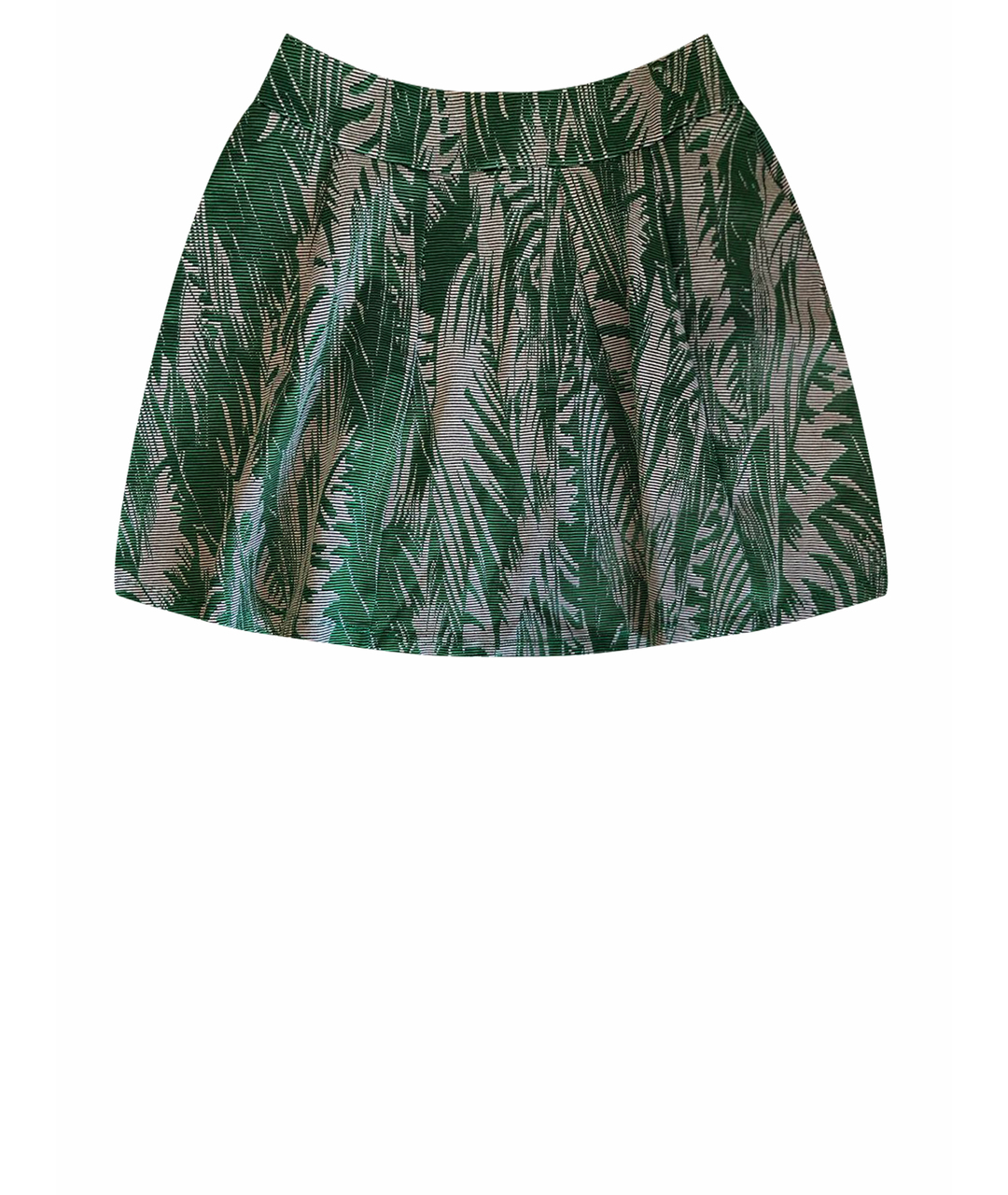 PATRIZIA PEPE Зеленая хлопковая юбка миди, фото 1