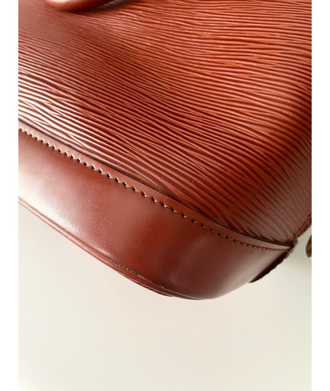 LOUIS VUITTON PRE-OWNED Бордовая кожаная сумка с короткими ручками, фото 7