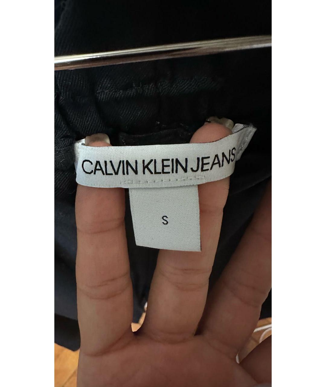 CALVIN KLEIN JEANS Черные шерстяные прямые брюки, фото 3