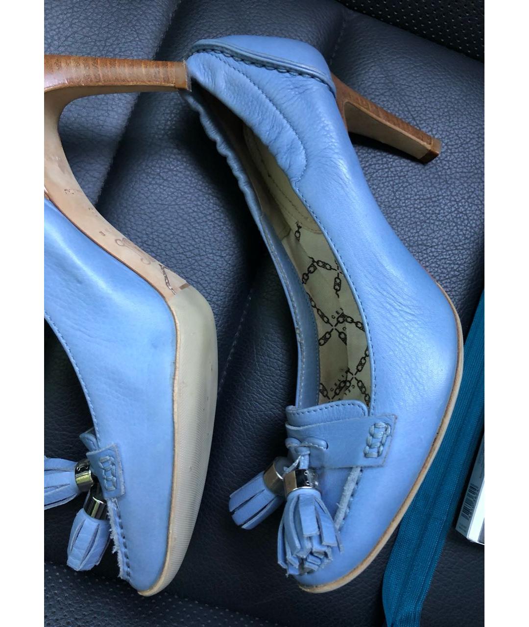 CELINE PRE-OWNED Голубые кожаные туфли, фото 8