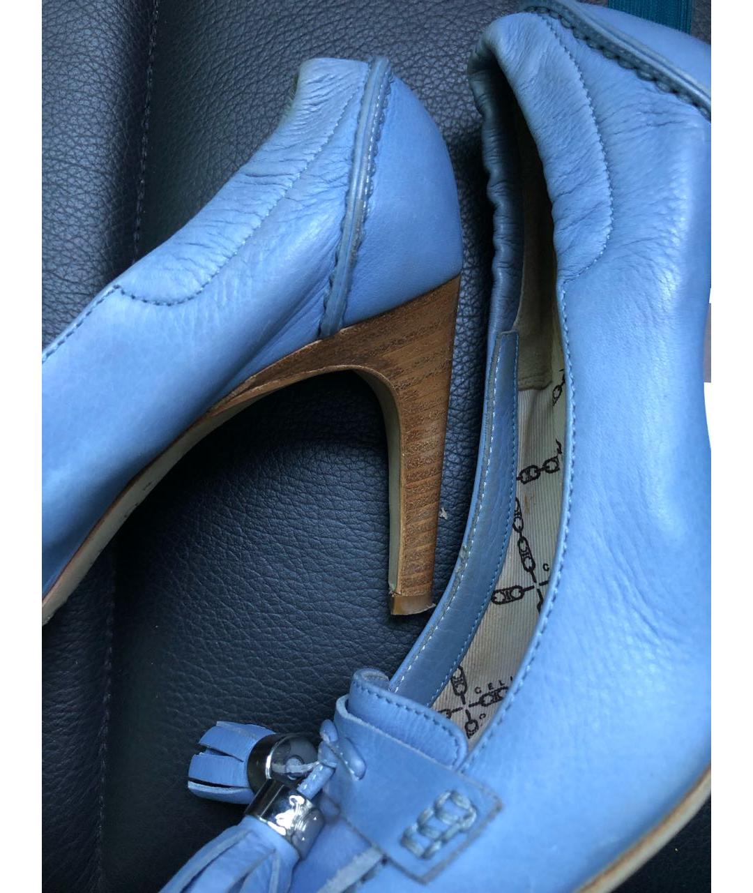CELINE PRE-OWNED Голубые кожаные туфли, фото 7