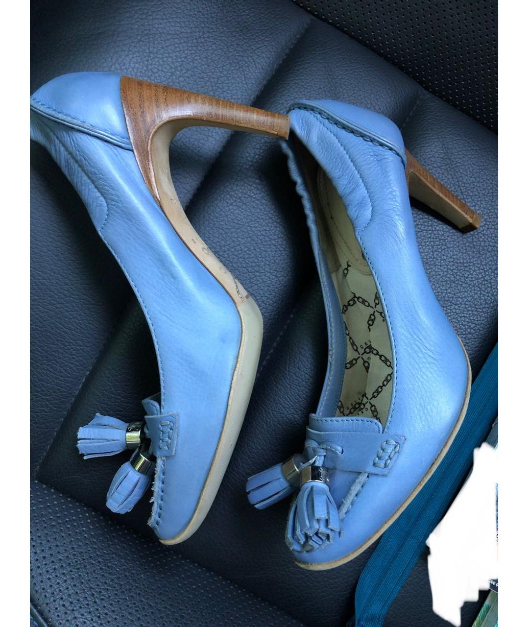 CELINE PRE-OWNED Голубые кожаные туфли, фото 9