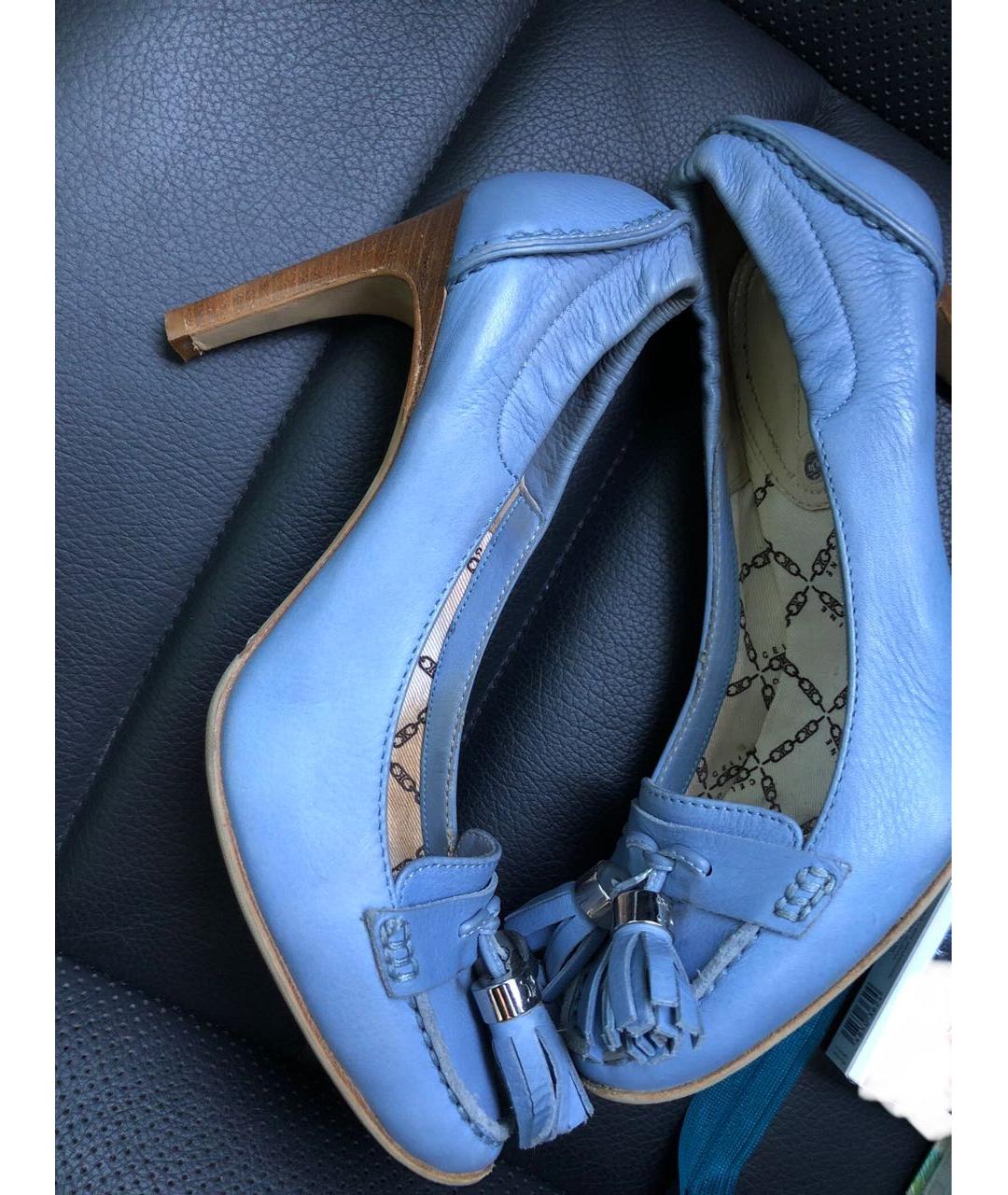 CELINE PRE-OWNED Голубые кожаные туфли, фото 2