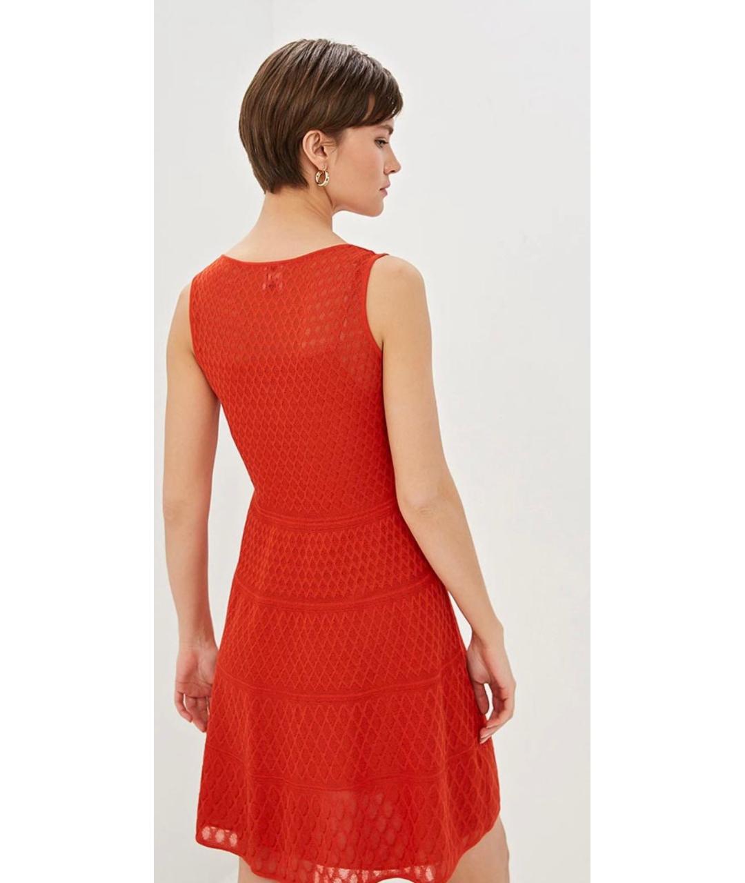 M MISSONI Красное хлопковое повседневное платье, фото 2