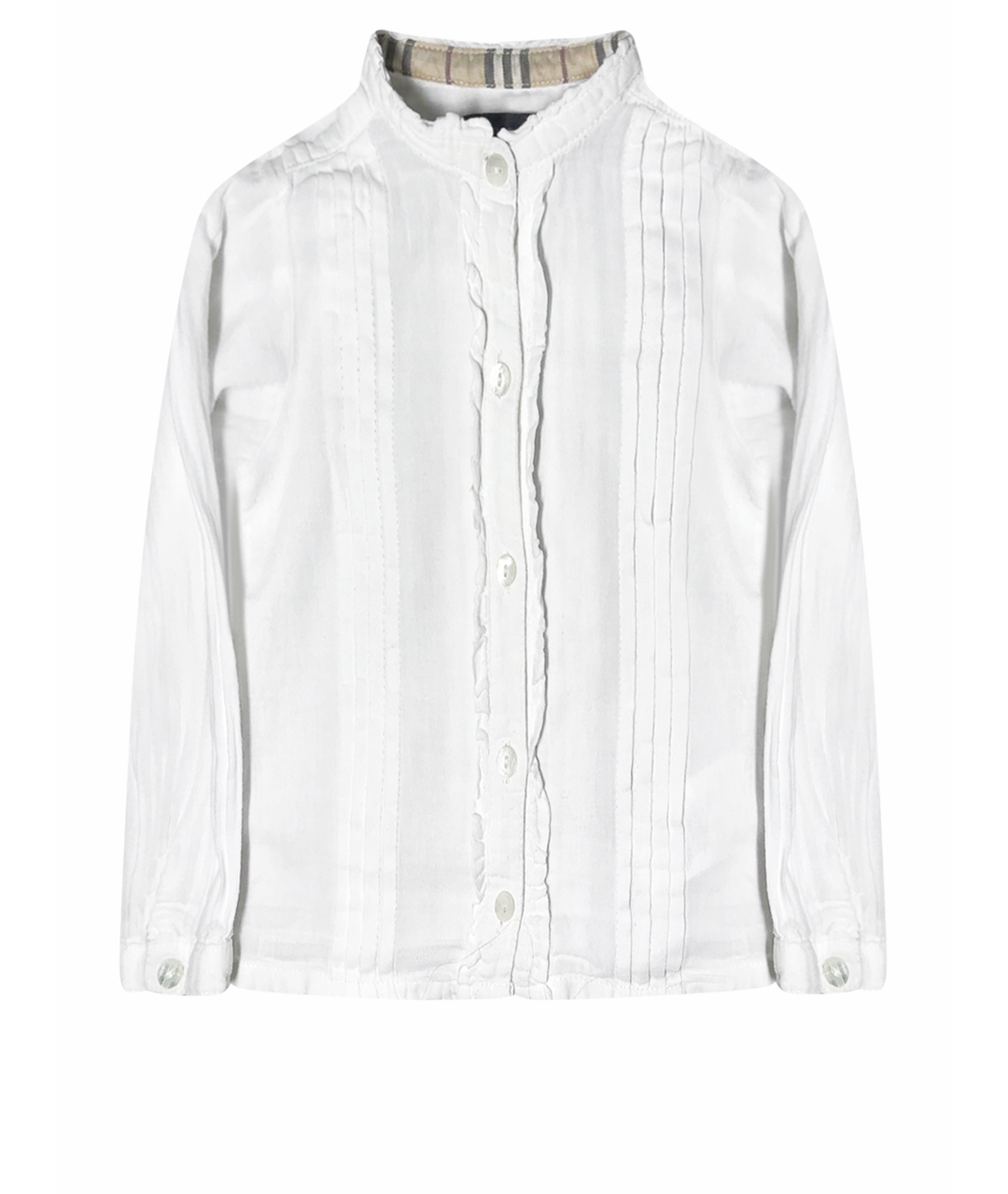 BURBERRY Белая хлопковая блузка для девочек, фото 1