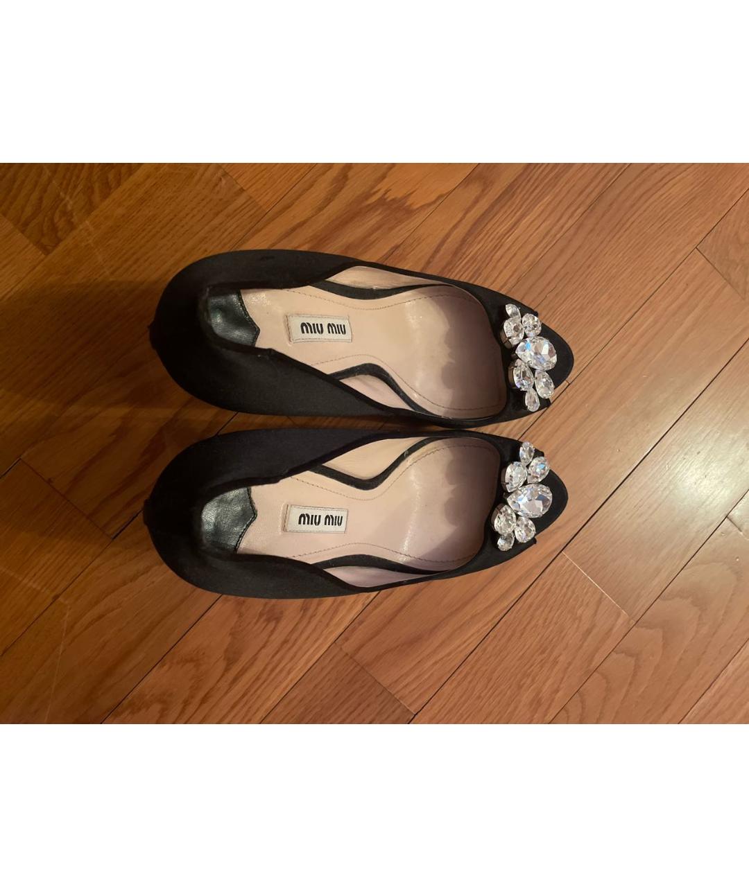 MIU MIU Черные кожаные туфли, фото 3