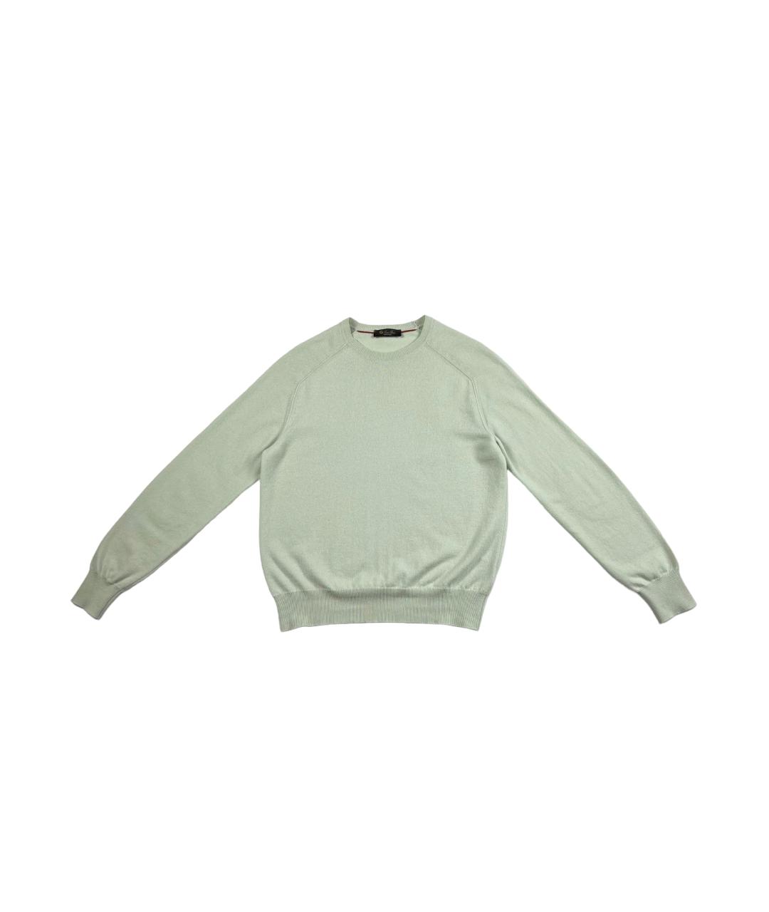 LORO PIANA Салатовый шерстяной джемпер / свитер, фото 1