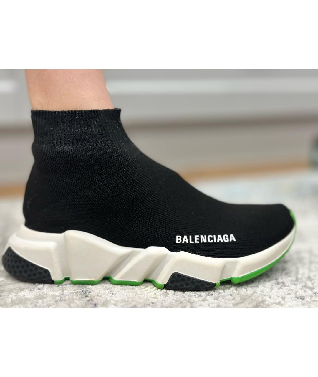 BALENCIAGA Черные текстильные кроссовки, фото 9