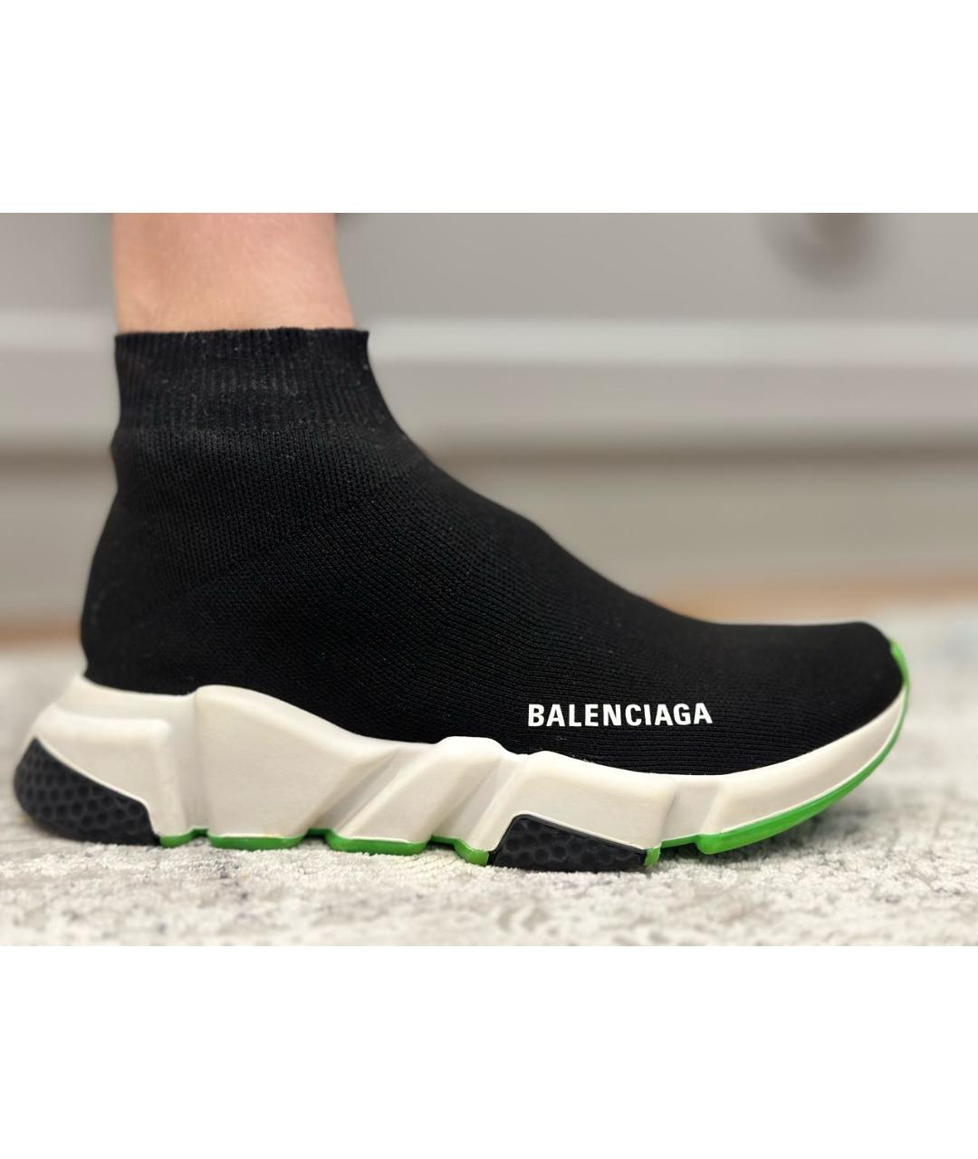 BALENCIAGA Черные текстильные кроссовки, фото 2