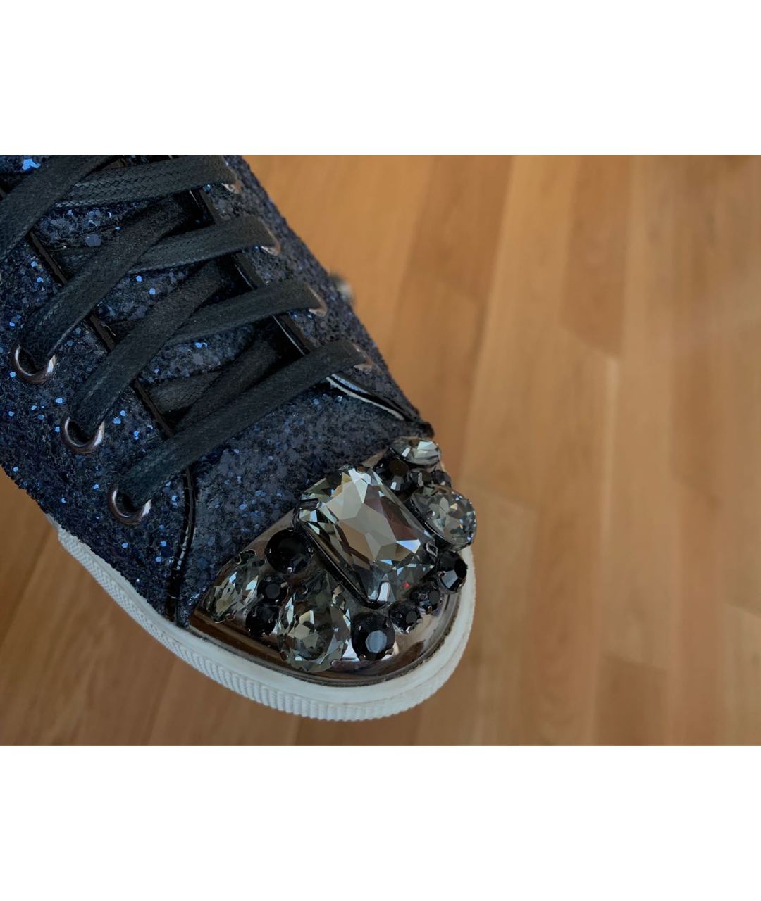 MIU MIU Темно-синие кроссовки, фото 5