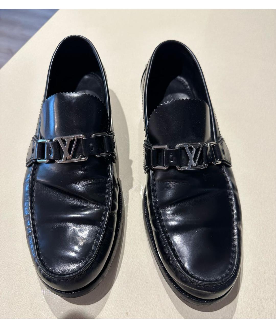 LOUIS VUITTON Черные кожаные туфли, фото 2