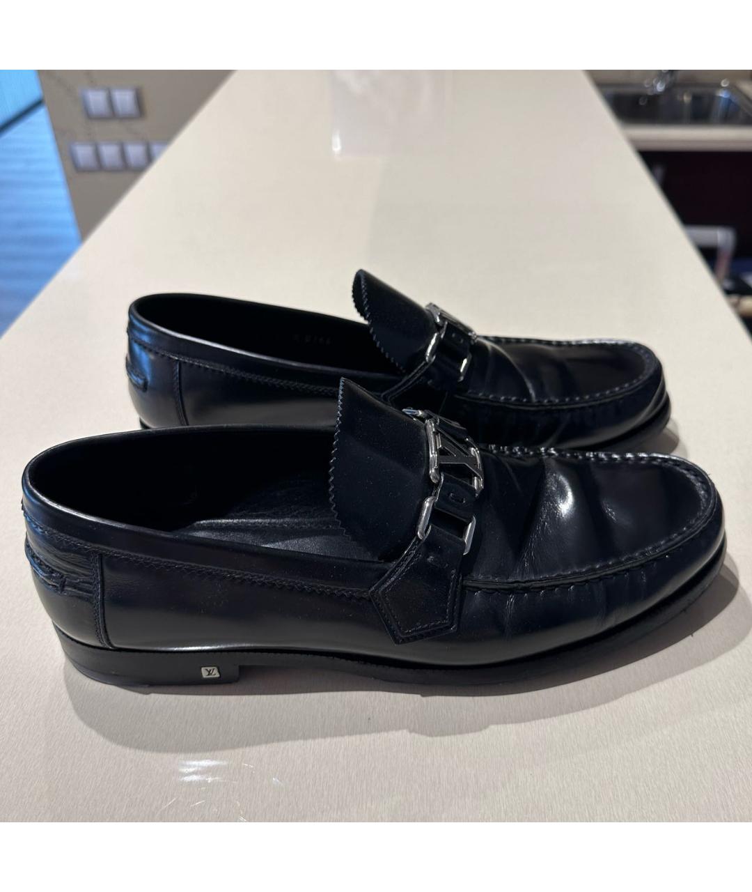 LOUIS VUITTON Черные кожаные туфли, фото 6