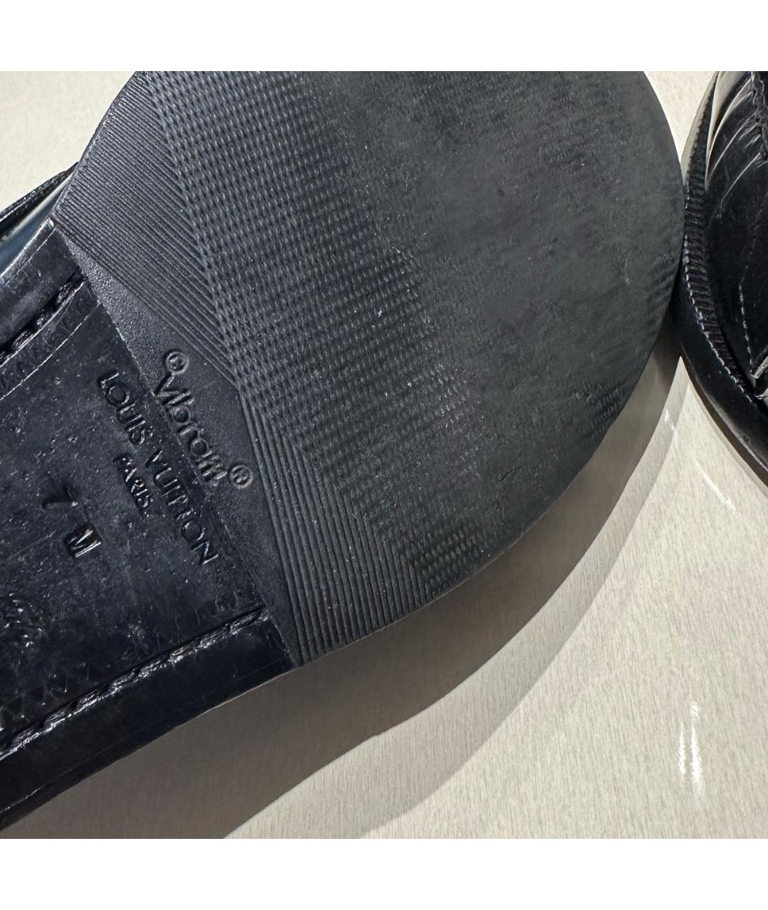 LOUIS VUITTON Черные кожаные туфли, фото 5