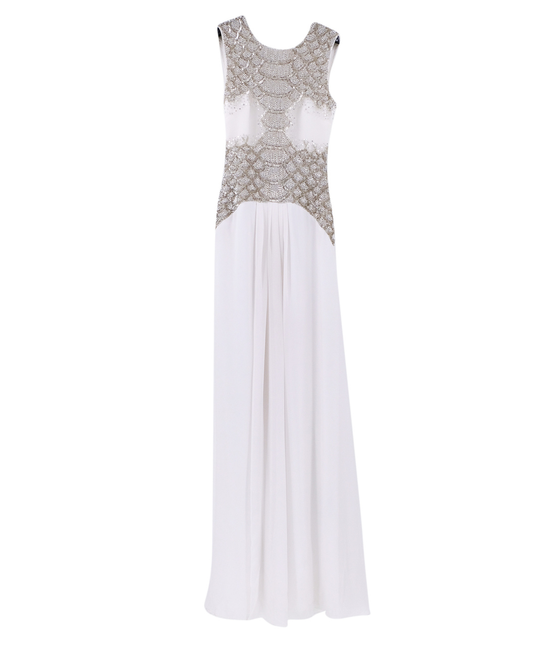 ELISABETTA FRANCHI Белое полиэстеровое повседневное платье, фото 1
