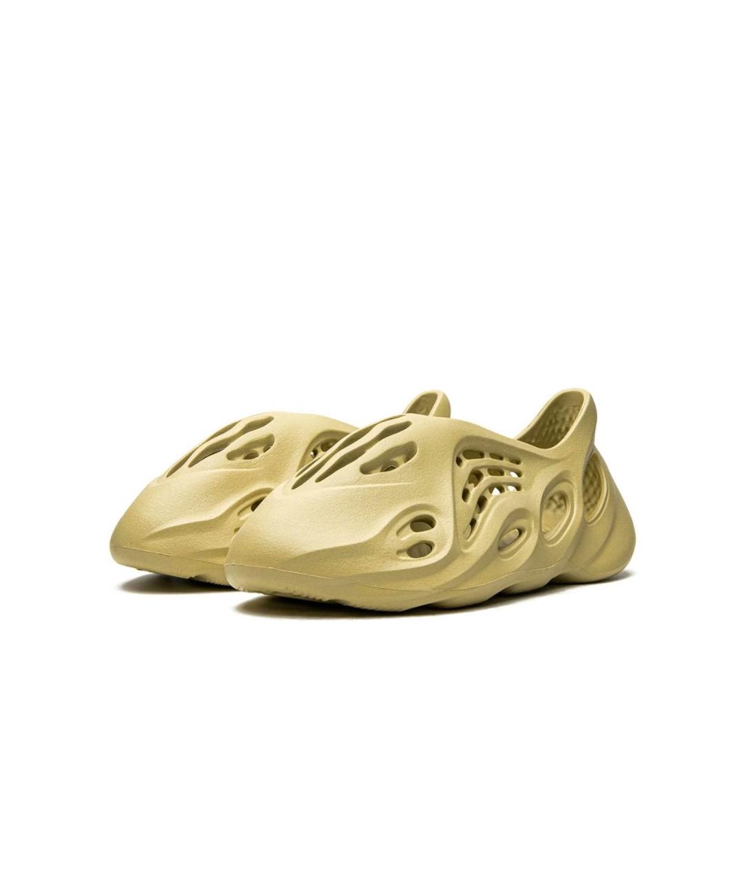 ADIDAS YEEZY Горчичные резиновые низкие кроссовки / кеды, фото 2