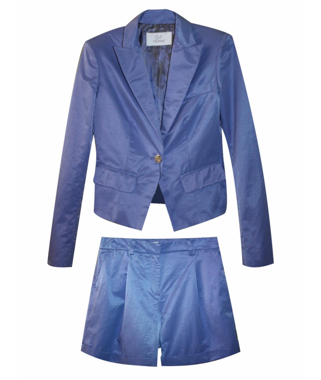 GIANFRANCO FERRE Голубой хлопковый костюм с юбками, фото 1