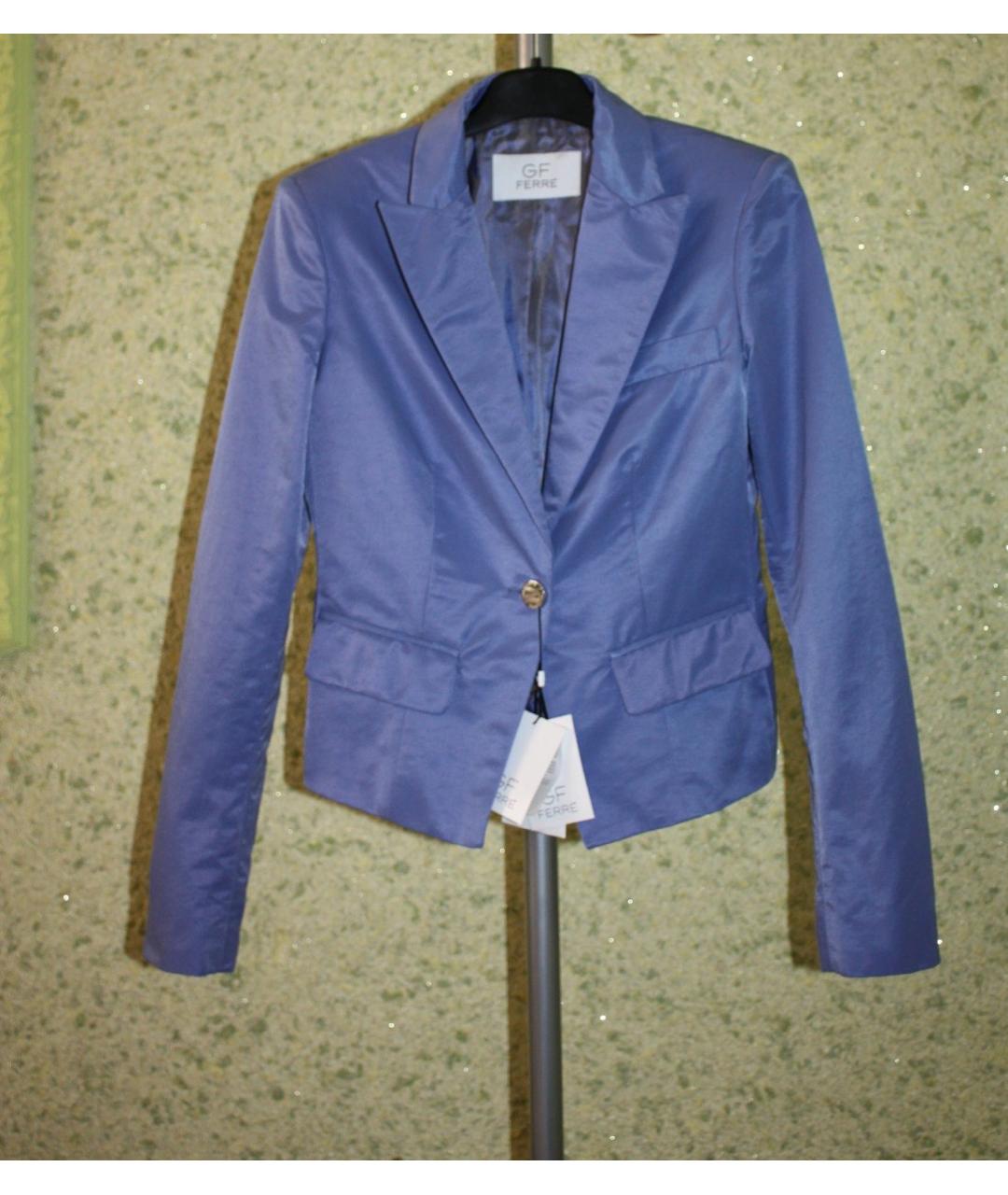 GIANFRANCO FERRE Голубой хлопковый костюм с юбками, фото 5