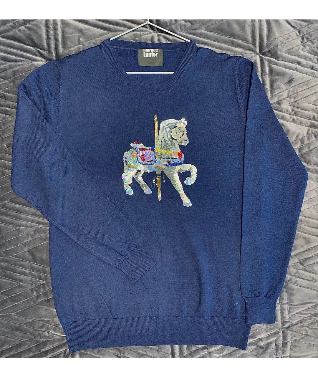 MARKUS LUPFER Синий шерстяной джемпер / свитер, фото 2