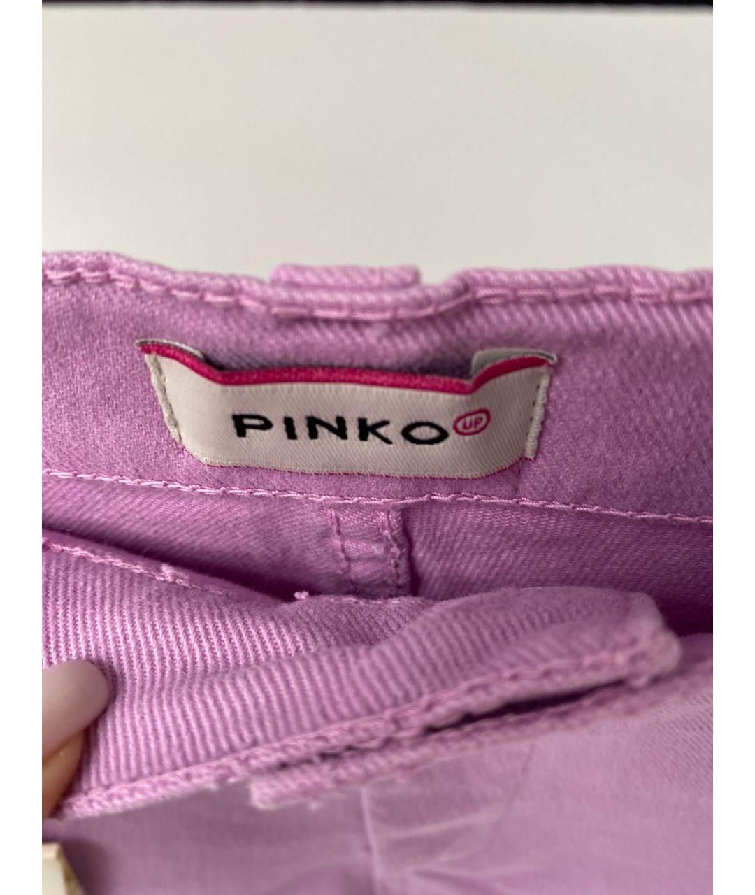PINKO Фиолетовые хлопковые брюки и шорты, фото 4