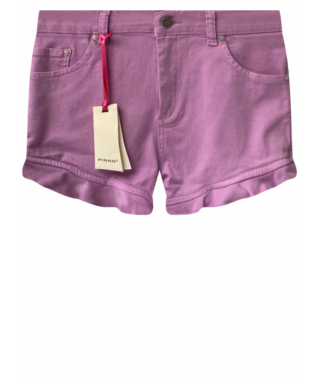 PINKO Фиолетовые хлопковые брюки и шорты, фото 1