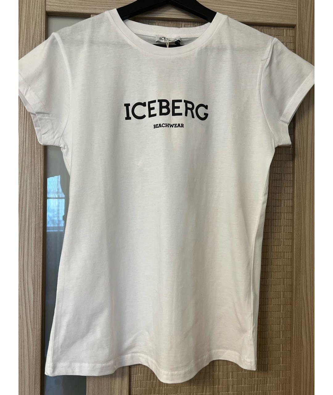 ICEBERG Белая хлопковая футболка, фото 6