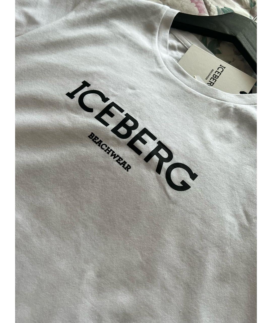 ICEBERG Белая хлопковая футболка, фото 3