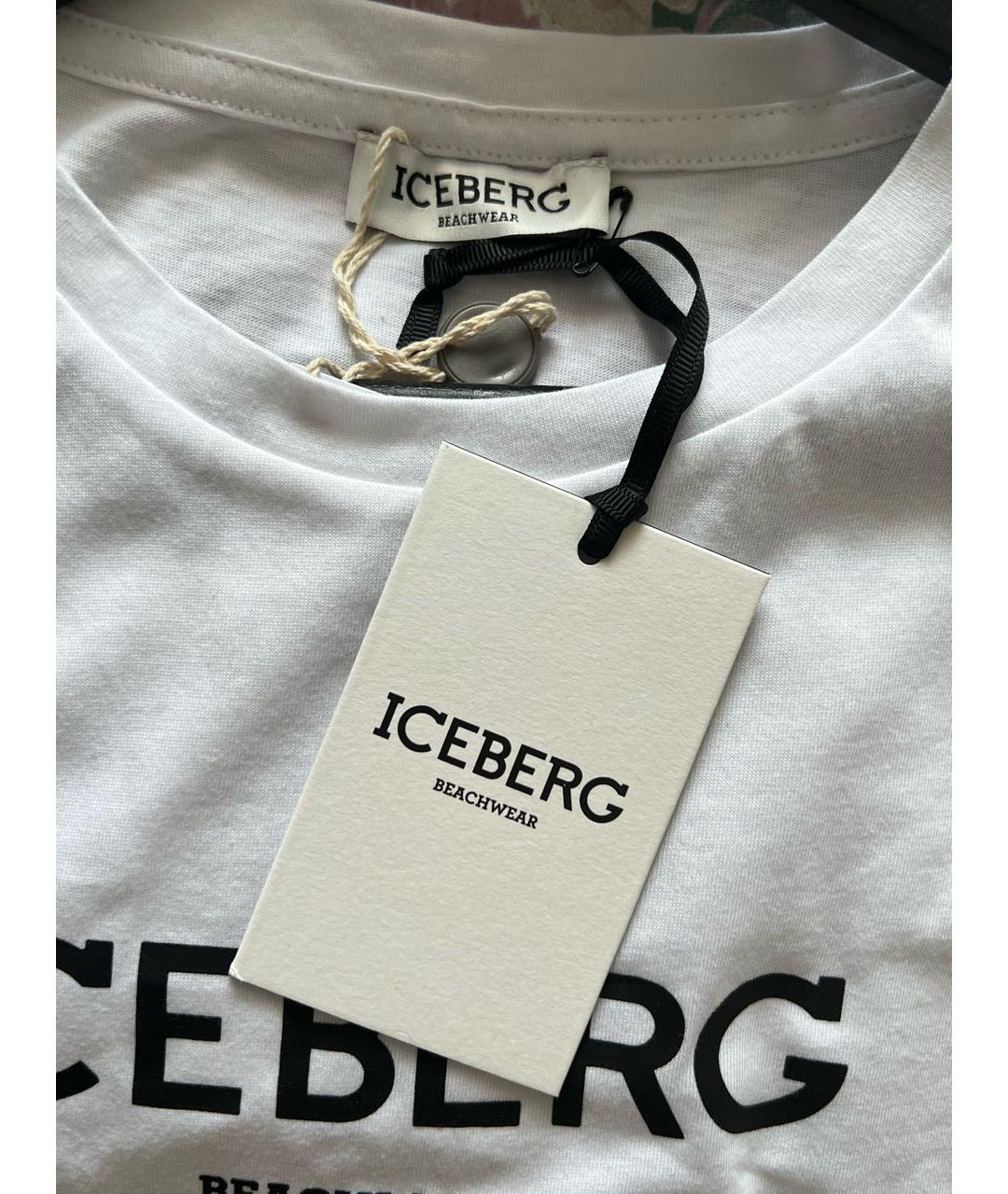 ICEBERG Белая хлопковая футболка, фото 2