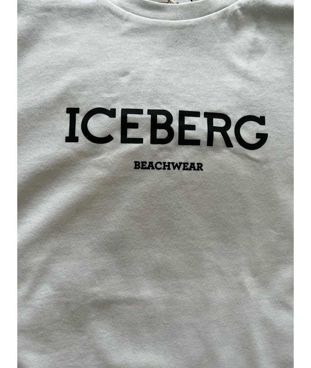 ICEBERG Белая хлопковая футболка, фото 4