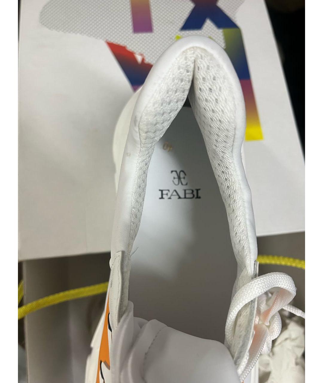 FABI Белые текстильные кроссовки, фото 5