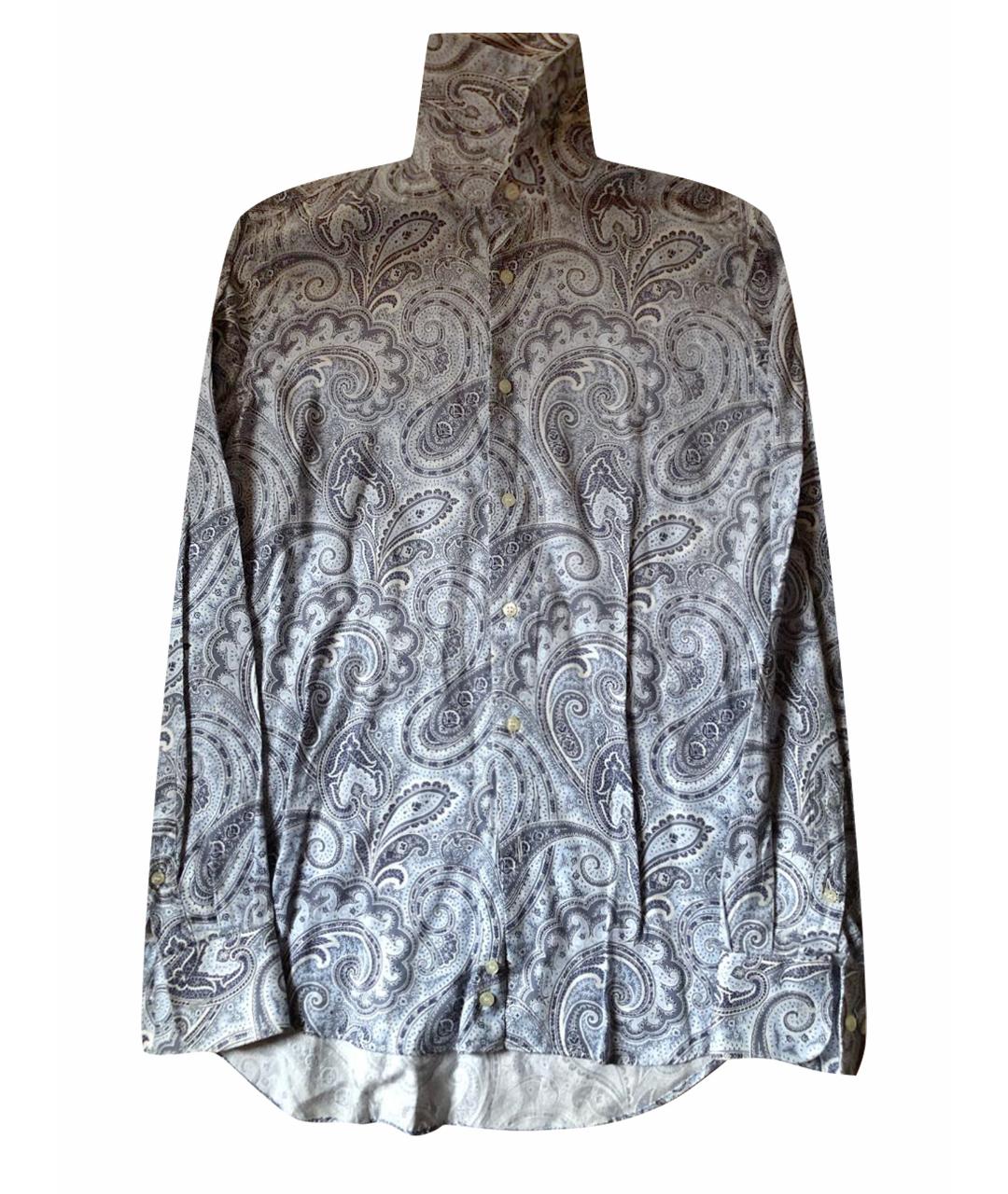 ETRO Голубая хлопковая кэжуал рубашка, фото 1