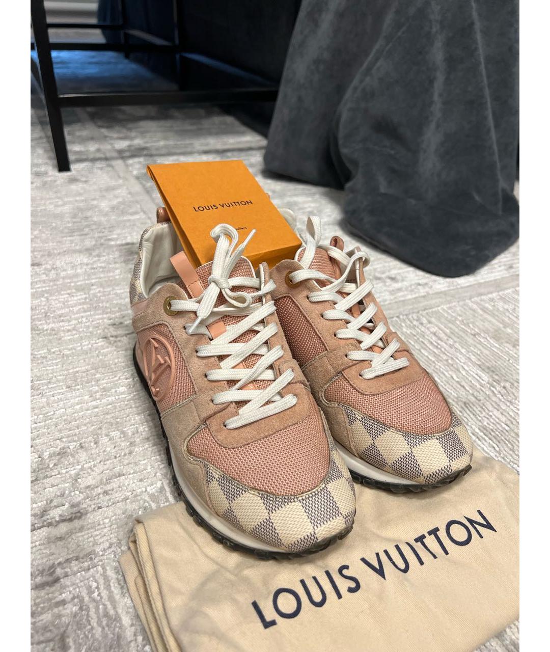 LOUIS VUITTON PRE-OWNED Розовые кожаные кроссовки, фото 2